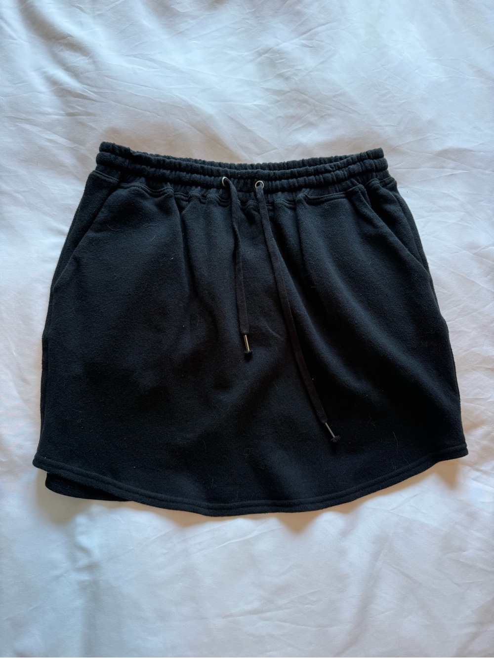 Splendid Black Mini Skirt with Drawstring Waist